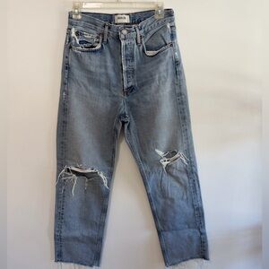 Agolde 90s Jean Light Blue Distressed Jeans